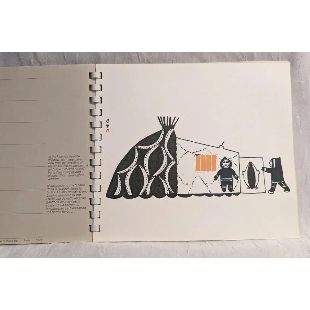 1976 Inuit Calendar Planner Settlements Habitations Artist Engagement Canada Vtg